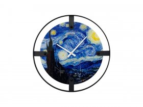 Часы интерьерные NT155 VAN GOGH STARRY NIGHT в Октябрьском - oktyabrskoe.mebel-nsk.ru | фото
