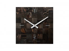 Часы настенные SLT 5195 CHESS BLACK WOOD в Октябрьском - oktyabrskoe.mebel-nsk.ru | фото