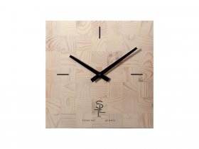 Часы настенные SLT 5196 CHESS WHITE WOOD в Октябрьском - oktyabrskoe.mebel-nsk.ru | фото