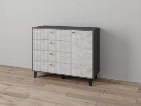 Комод «Катрин-13» (графит/мальта) в Октябрьском - oktyabrskoe.mebel-nsk.ru | фото