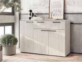 Комод Стандарт-4 NEW (дуб крафт белый) в Октябрьском - oktyabrskoe.mebel-nsk.ru | фото