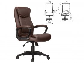 Кресло офисное BRABIX Enter EX-511, коричневое в Октябрьском - oktyabrskoe.mebel-nsk.ru | фото