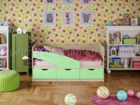 Кровать детская Бабочки 1,8 м в Октябрьском - oktyabrskoe.mebel-nsk.ru | фото