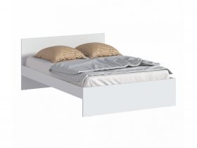 Кровать двуспальная 1,4м Бруклин СБ-3353 (белый) в Октябрьском - oktyabrskoe.mebel-nsk.ru | фото
