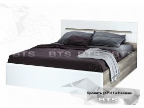 Кровать двуспальная 1,6 м  Наоми КР-11 в Октябрьском - oktyabrskoe.mebel-nsk.ru | фото