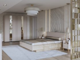 Модульная спальня Одетта (дуб эндгрей/меланж) в Октябрьском - oktyabrskoe.mebel-nsk.ru | фото